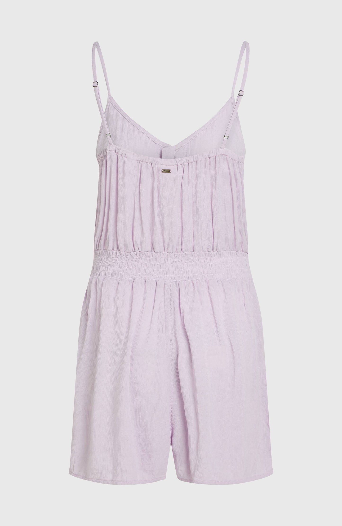 Thin Strap Buttoned Romper Women Pale Lavender