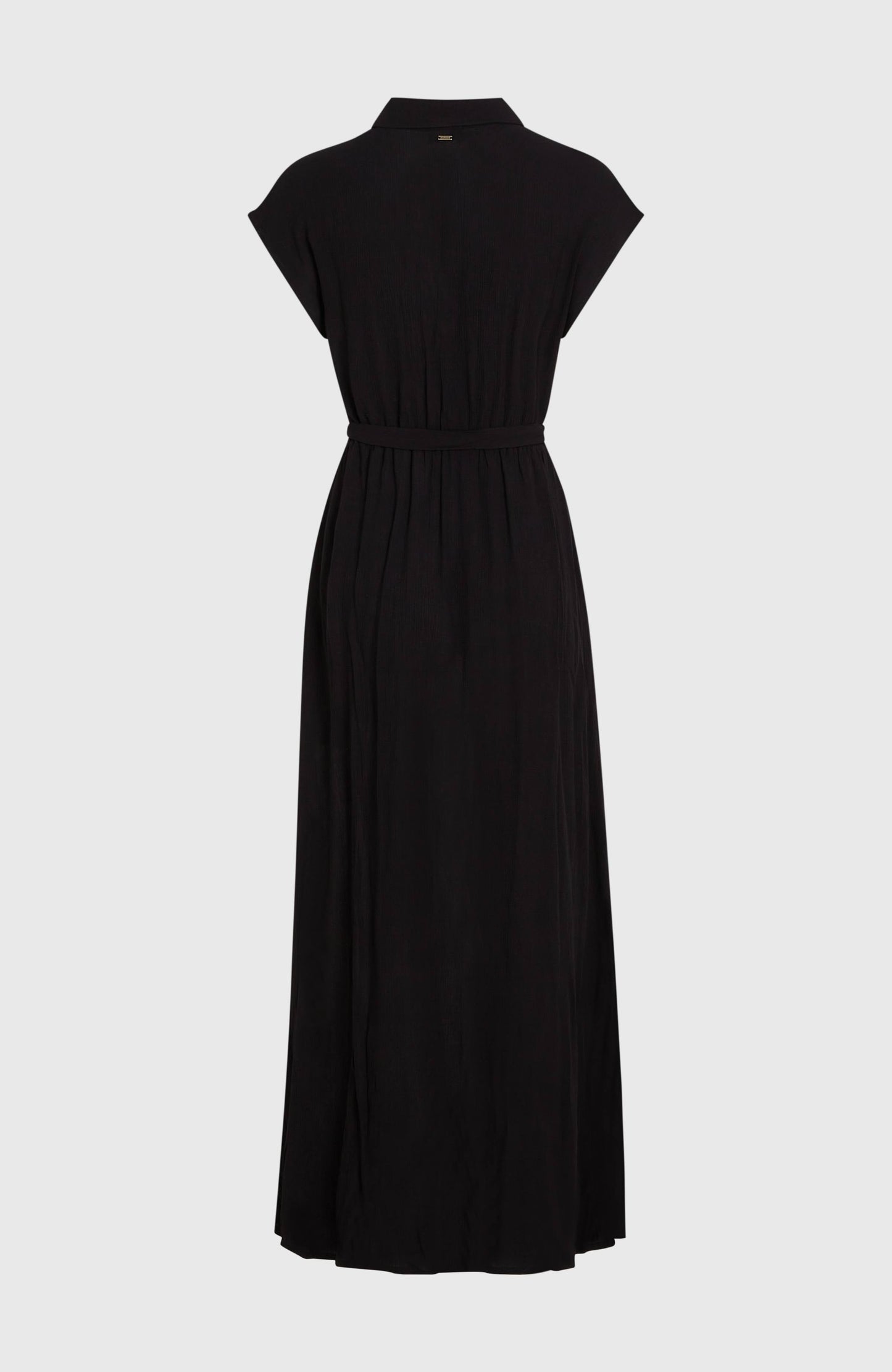 Lori Maxi Shirt Dress Women Black Out
