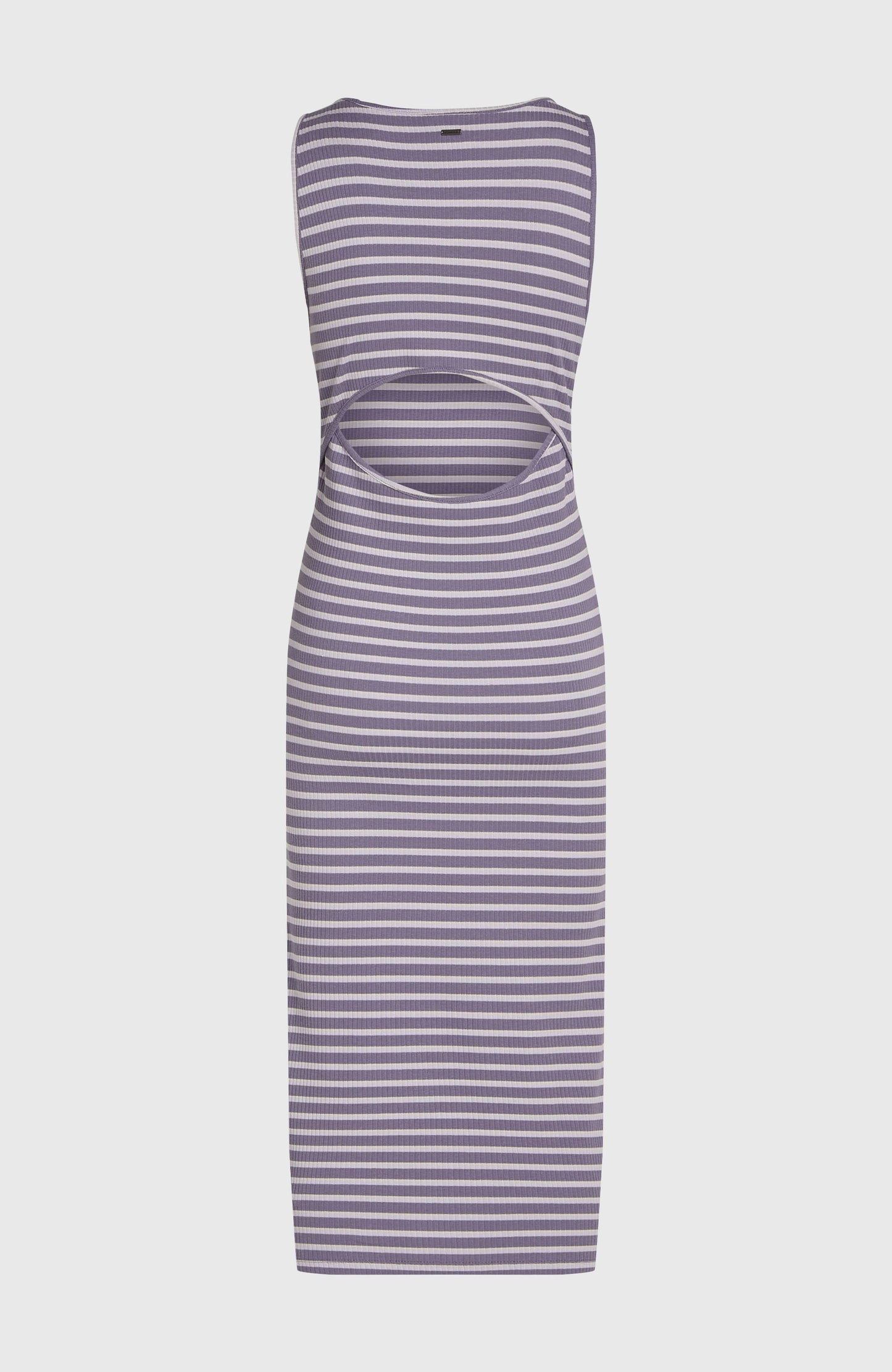 Jess Midi Rib Dress Women Purple Yarn Dye Stripe