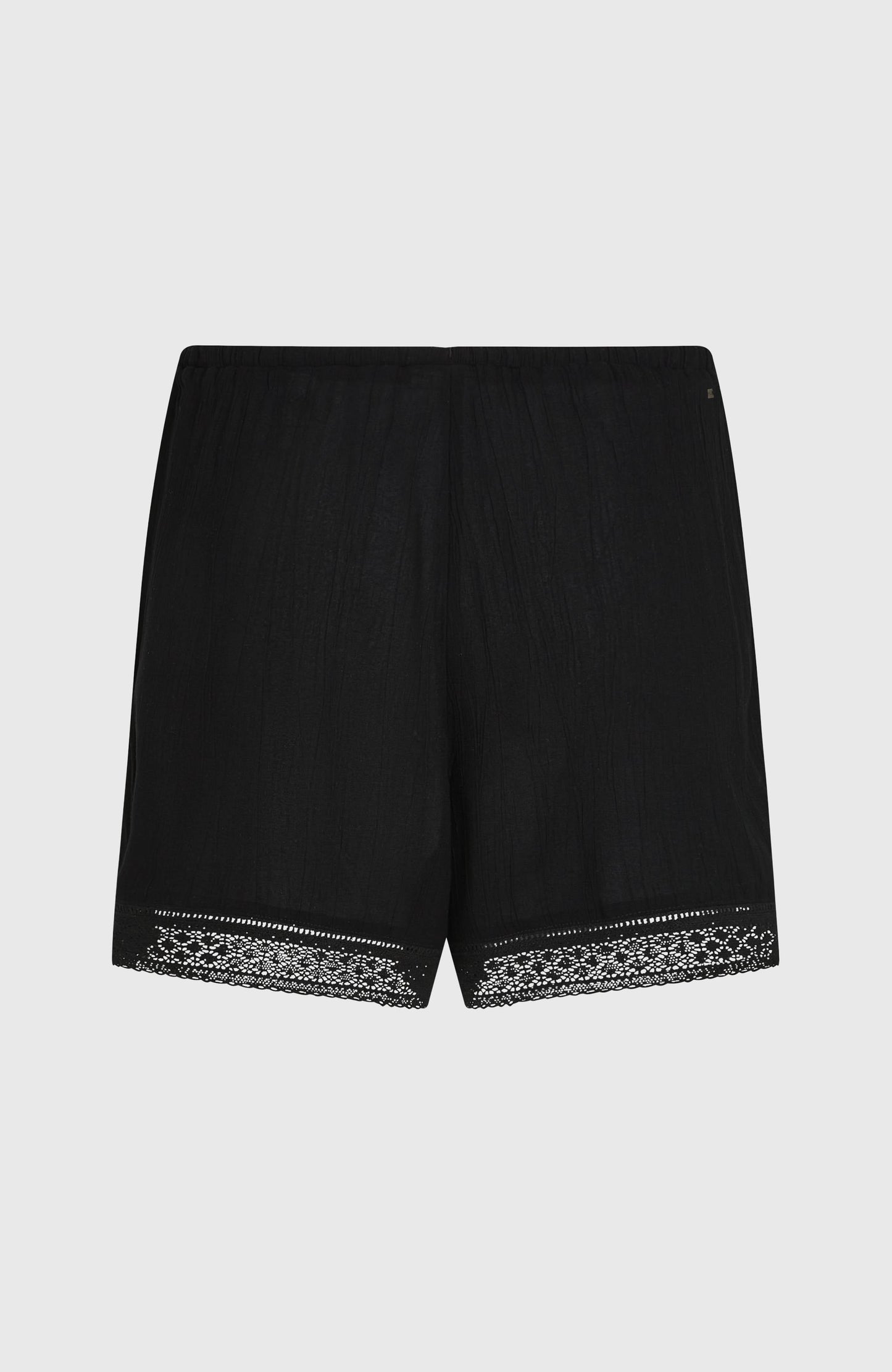 Essentials Embroidery Shorts Women Black Out