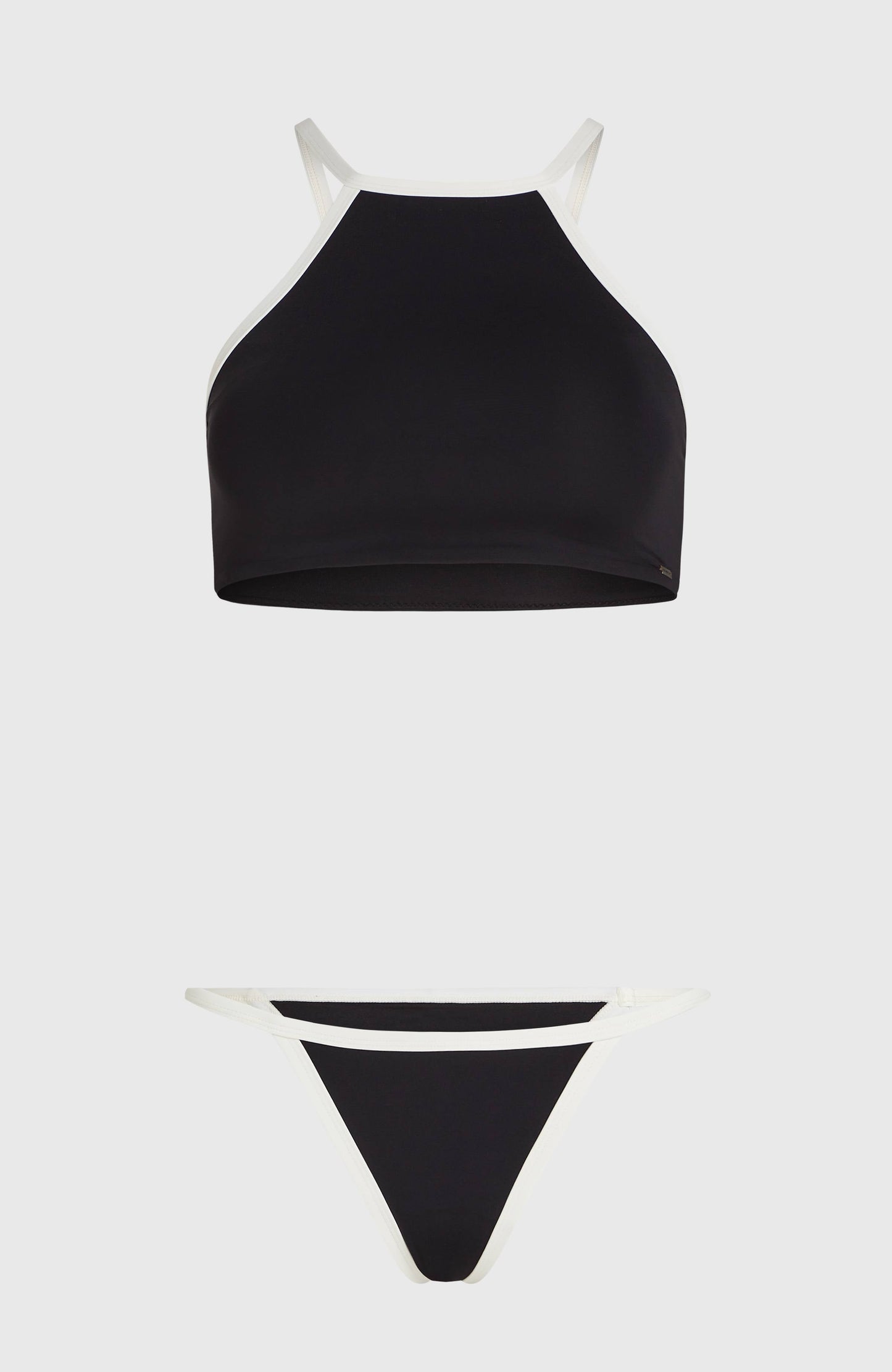 High-Neck Bikini Set Women Black Out