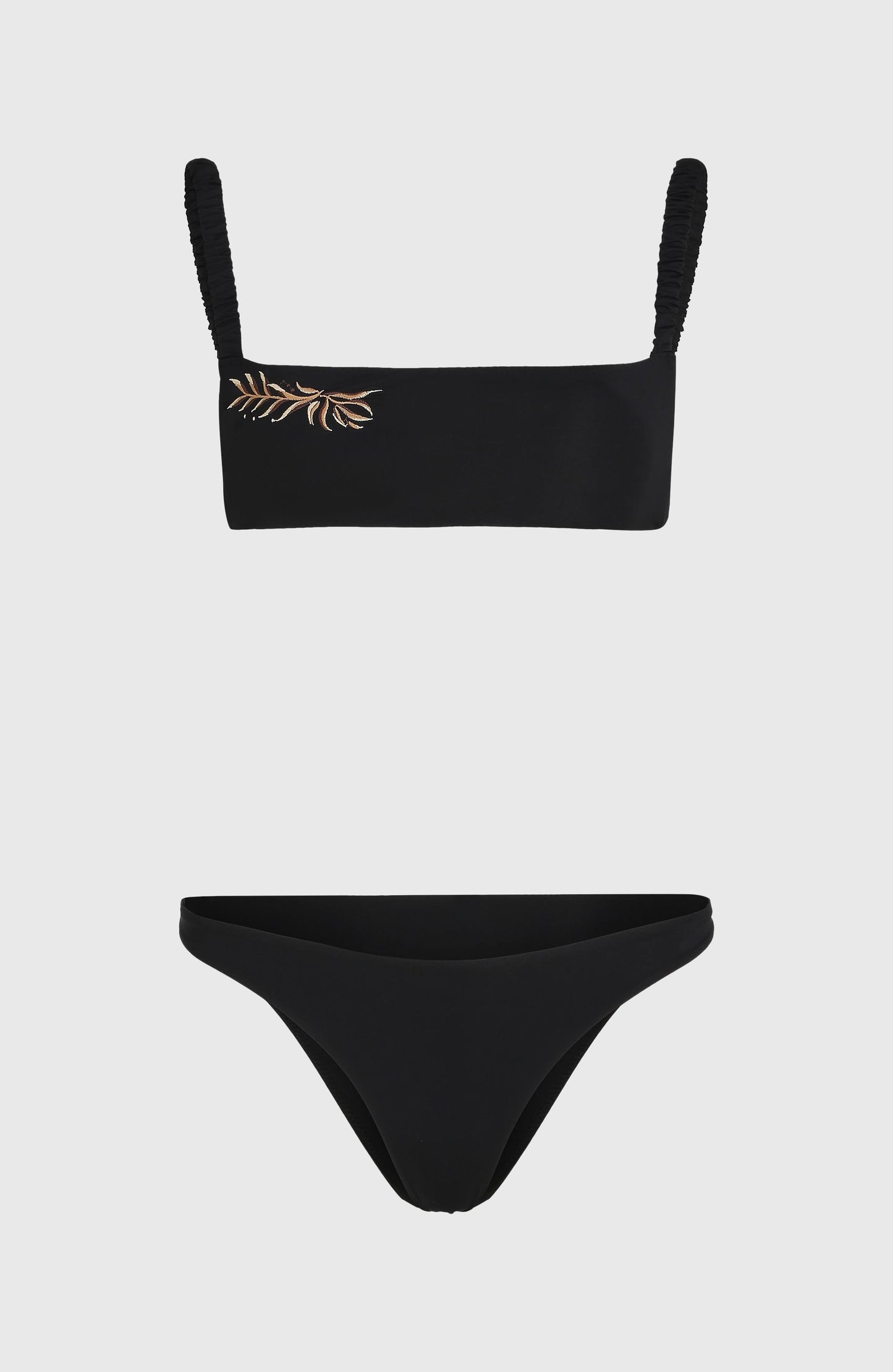 Bundoran Flamenco Embroidery Bikini Set Women Black Out