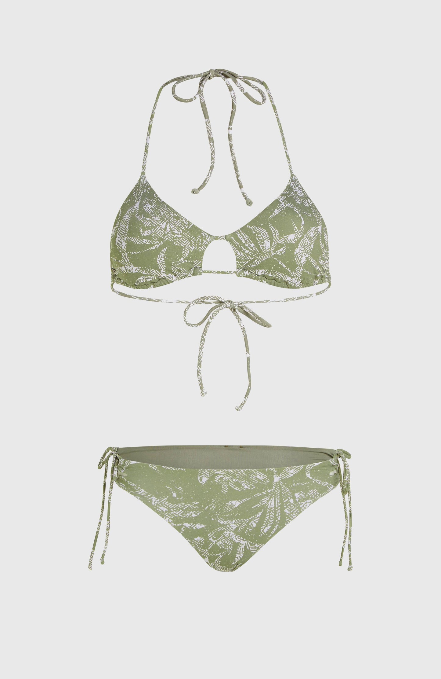 Madrid Jensen Bikini Set Women Green Textured Jungle