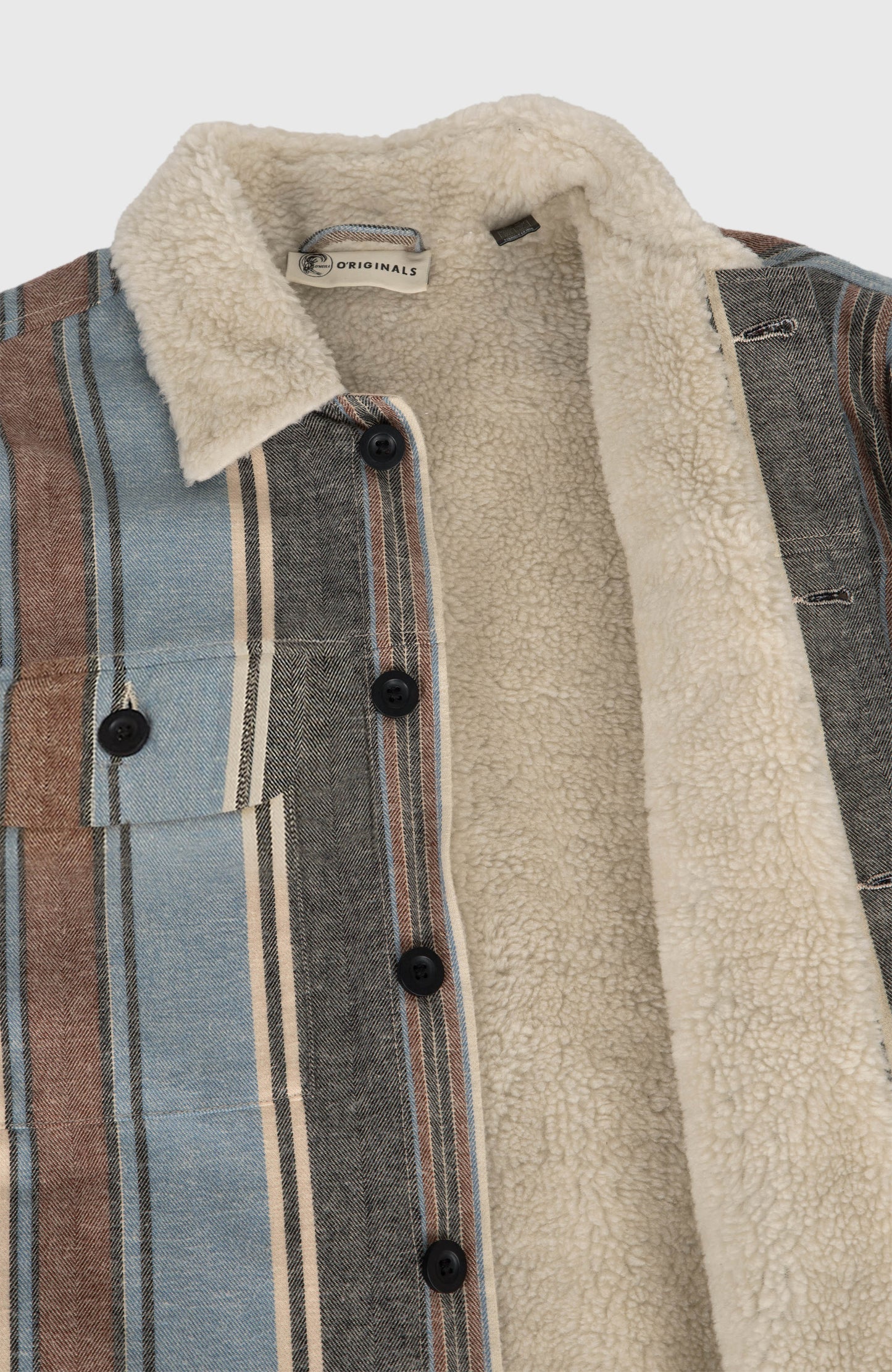 O'Riginals Fleece-Lined Jacket Men Blue Vintage O'Neill Stripe