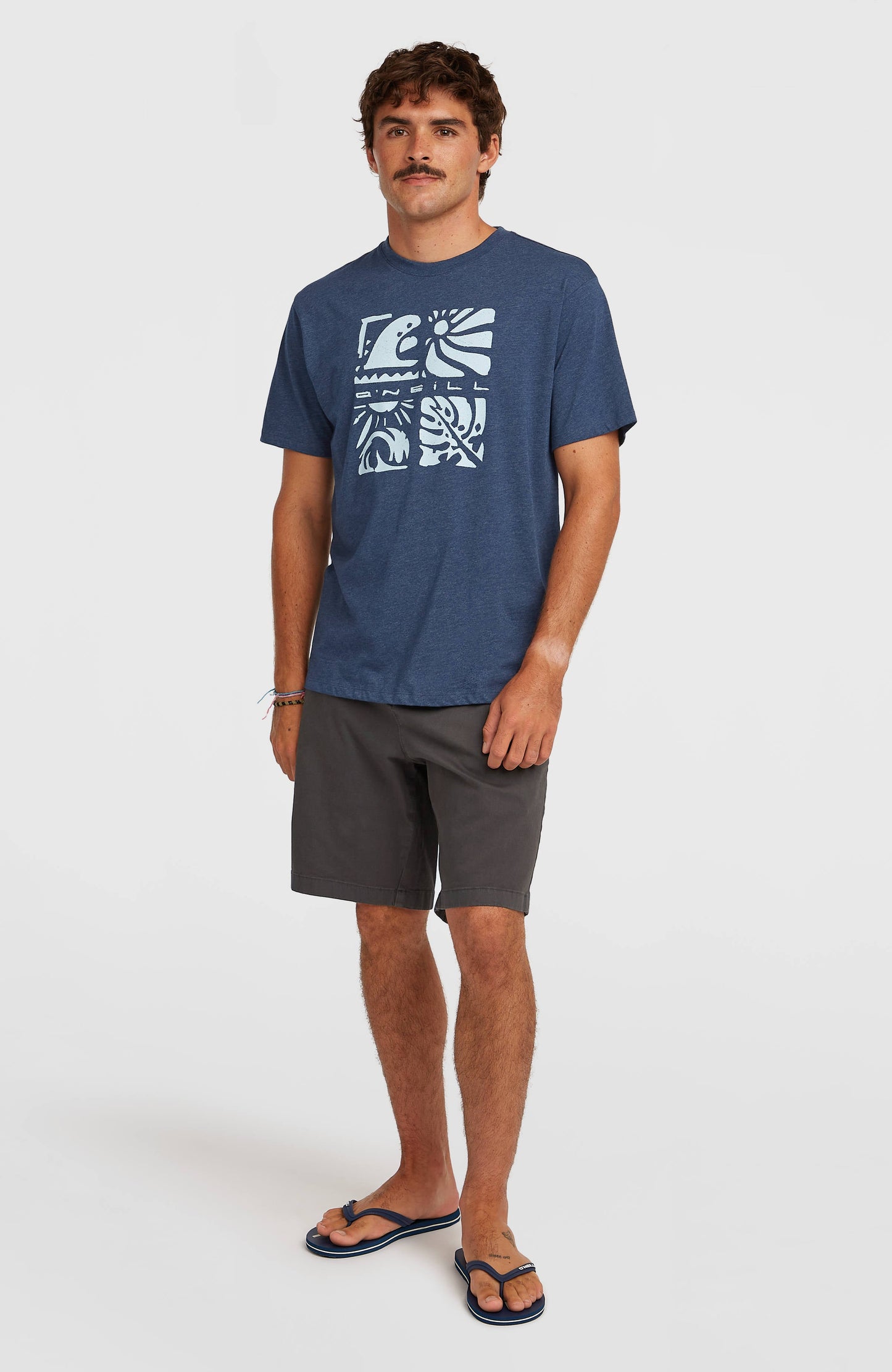 O’Neill Melange Front Print T-Shirt Men English Evening