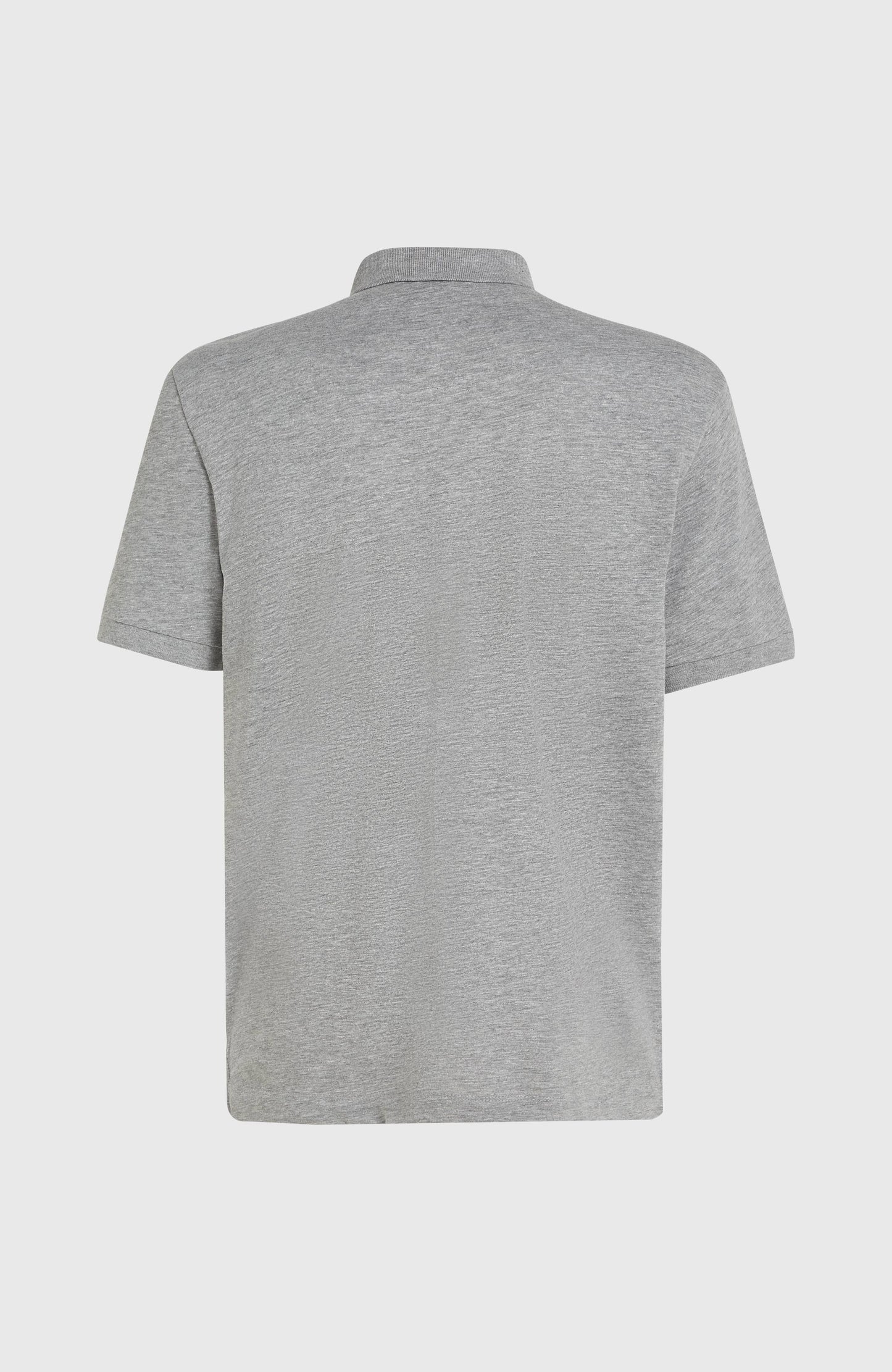 Slub Small Logo Polo Men Silver Melee