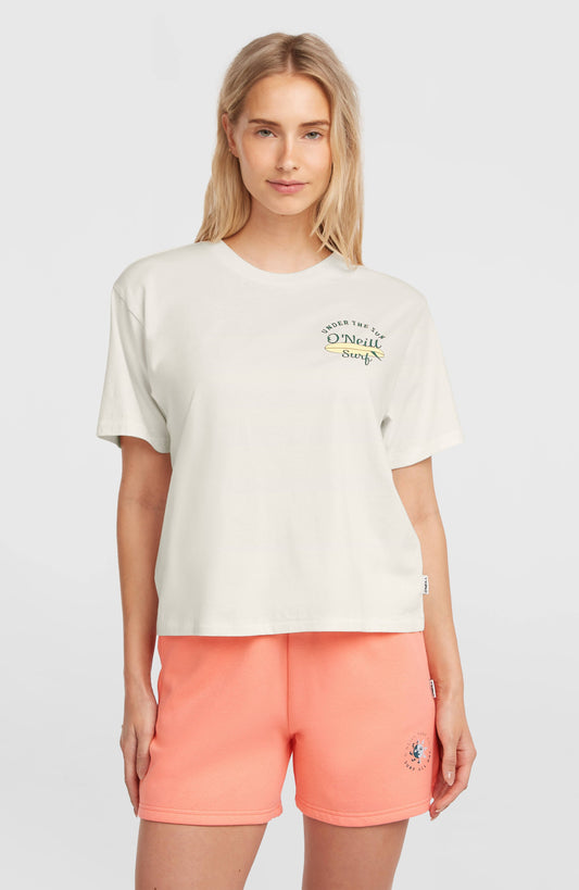 O’Neill Boxy Back Print T-Shirt Women Snow White