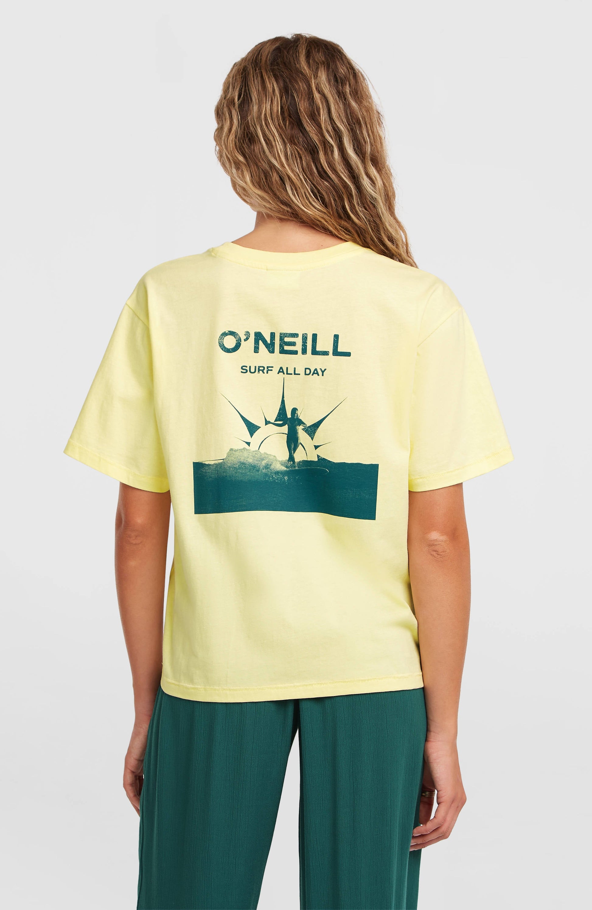 O’Neill Boxy Back Print T-Shirt Women Rainforest Dew
