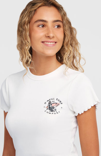 O'Neill Rib T-Shirt Women Snow White