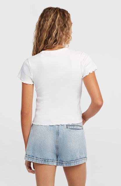 O'Neill Rib T-Shirt Women Snow White