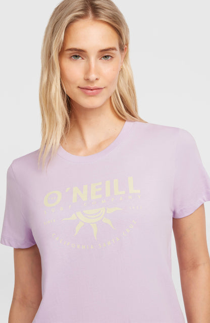 Front Print T-Shirt Women Pale Lavender