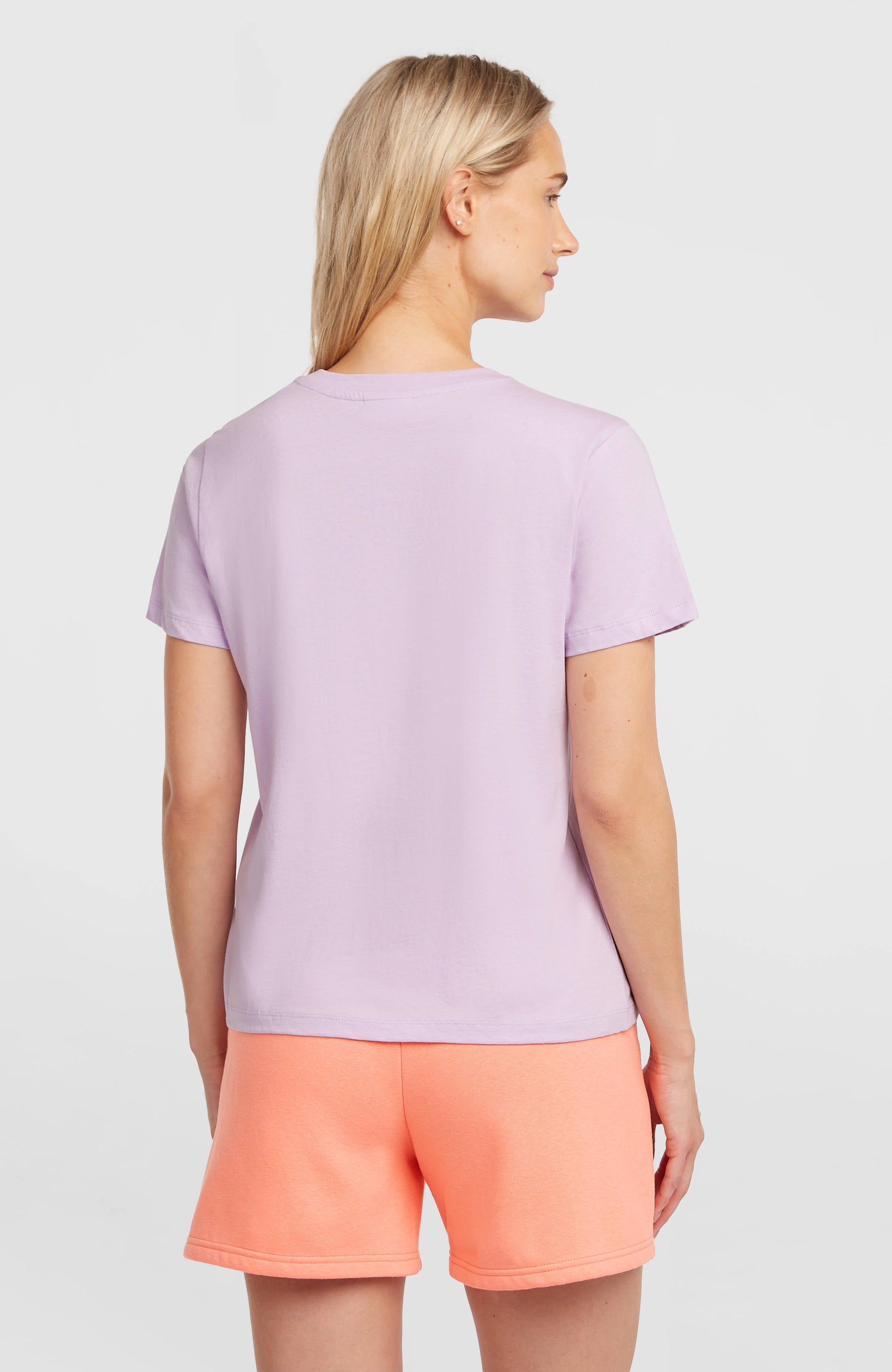 Front Print T-Shirt Women Pale Lavender