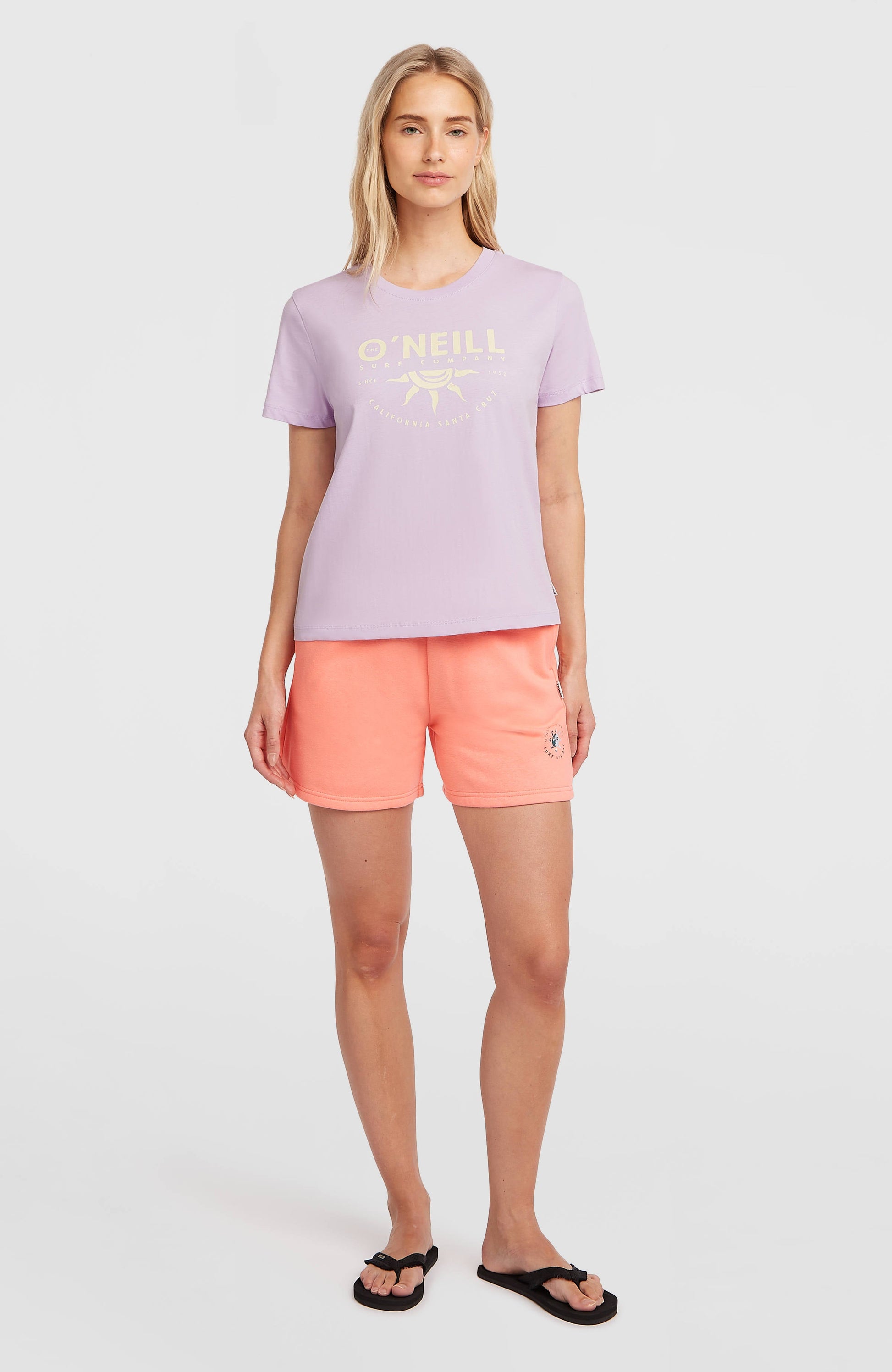 Front Print T-Shirt Women Pale Lavender