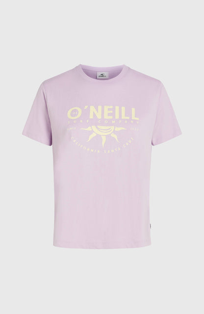 Front Print T-Shirt Women Pale Lavender