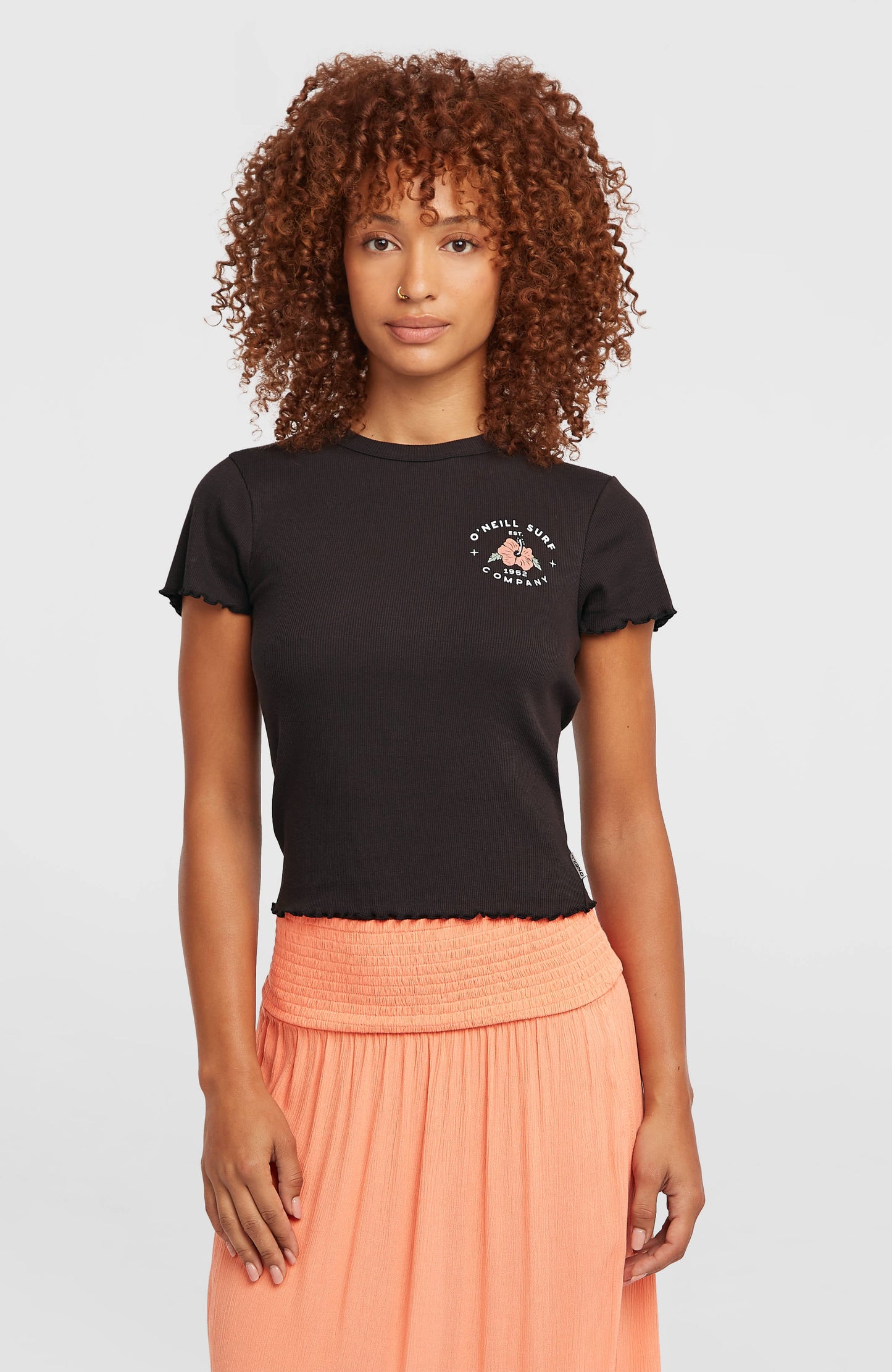 O'Neill Rib T-Shirt Women Black Out