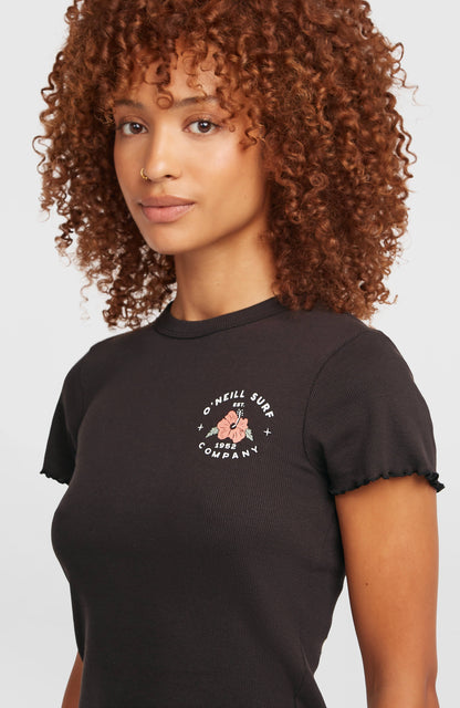 O'Neill Rib T-Shirt Women Black Out