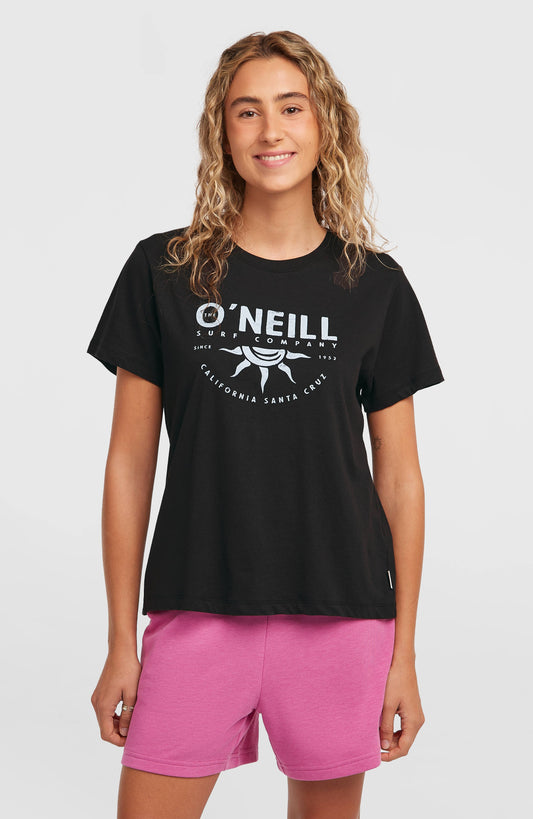 Front Print T-Shirt Women Black Out