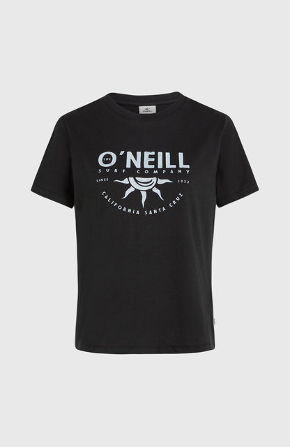 Front Print T-Shirt Women Black Out