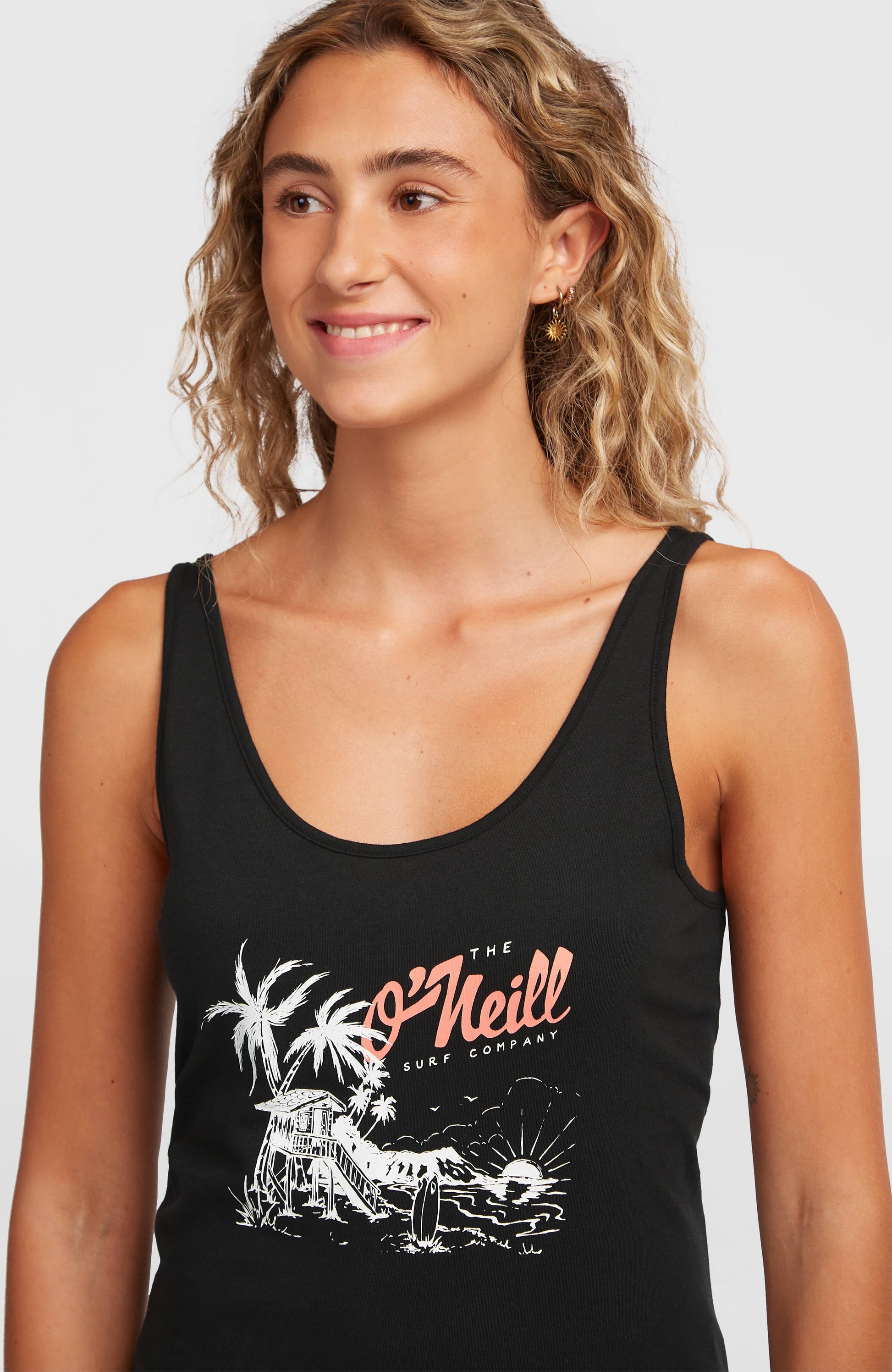 O'Neill Graphic Tank Top Women Black Out