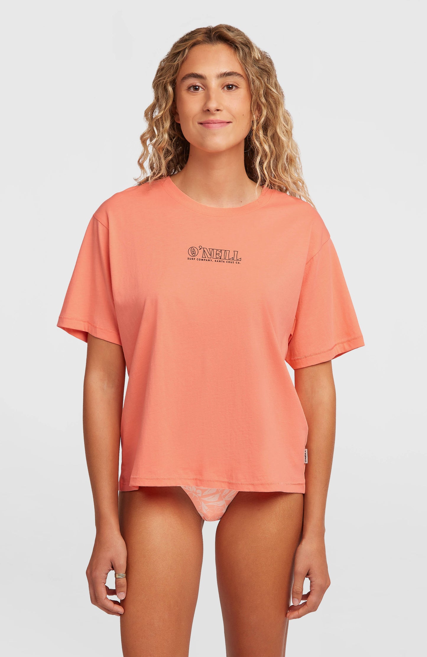 O’Neill Boxy Back Print T-Shirt Women Funky Peach