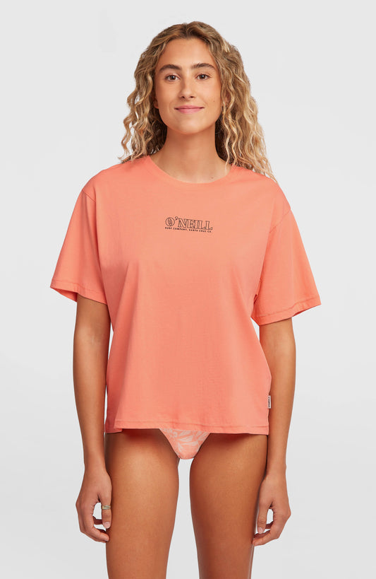 O’Neill Boxy Back Print T-Shirt Women Funky Peach