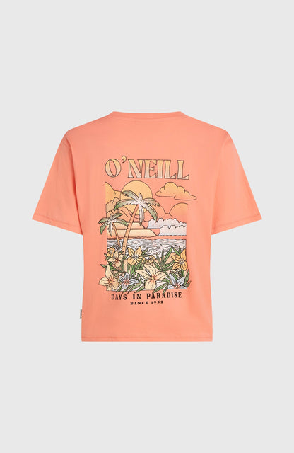 O’Neill Boxy Back Print T-Shirt Women Funky Peach