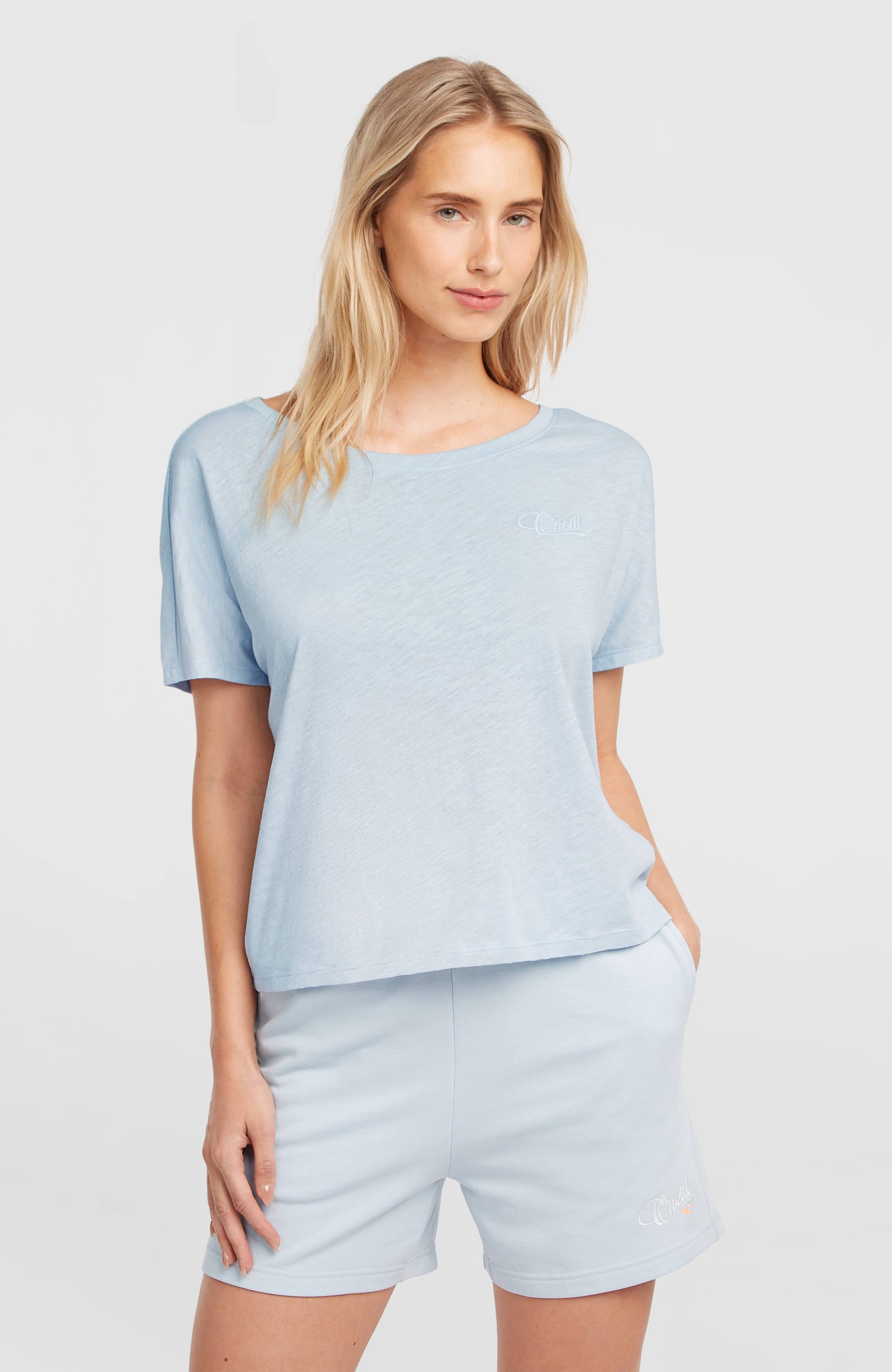 Essentials O'Neill Script Scoop Neck T-Shirt Women Spindle