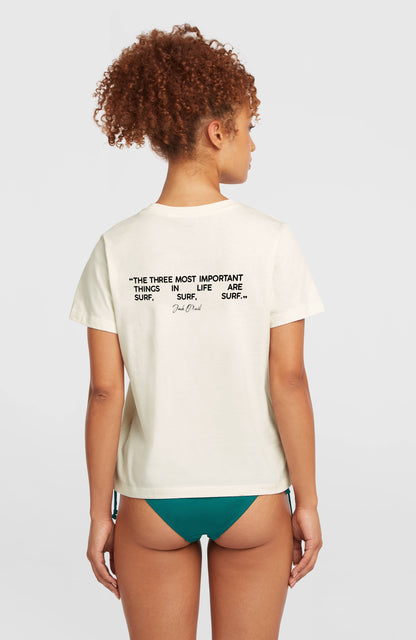 O'Neill Polygiene Cotton Graphic T-Shirt Women Snow White