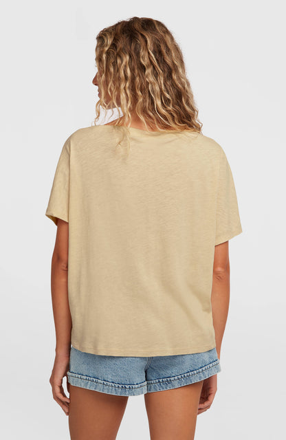 Essentials O'Neill Script Scoop Neck T-Shirt Women Cocoa Sand