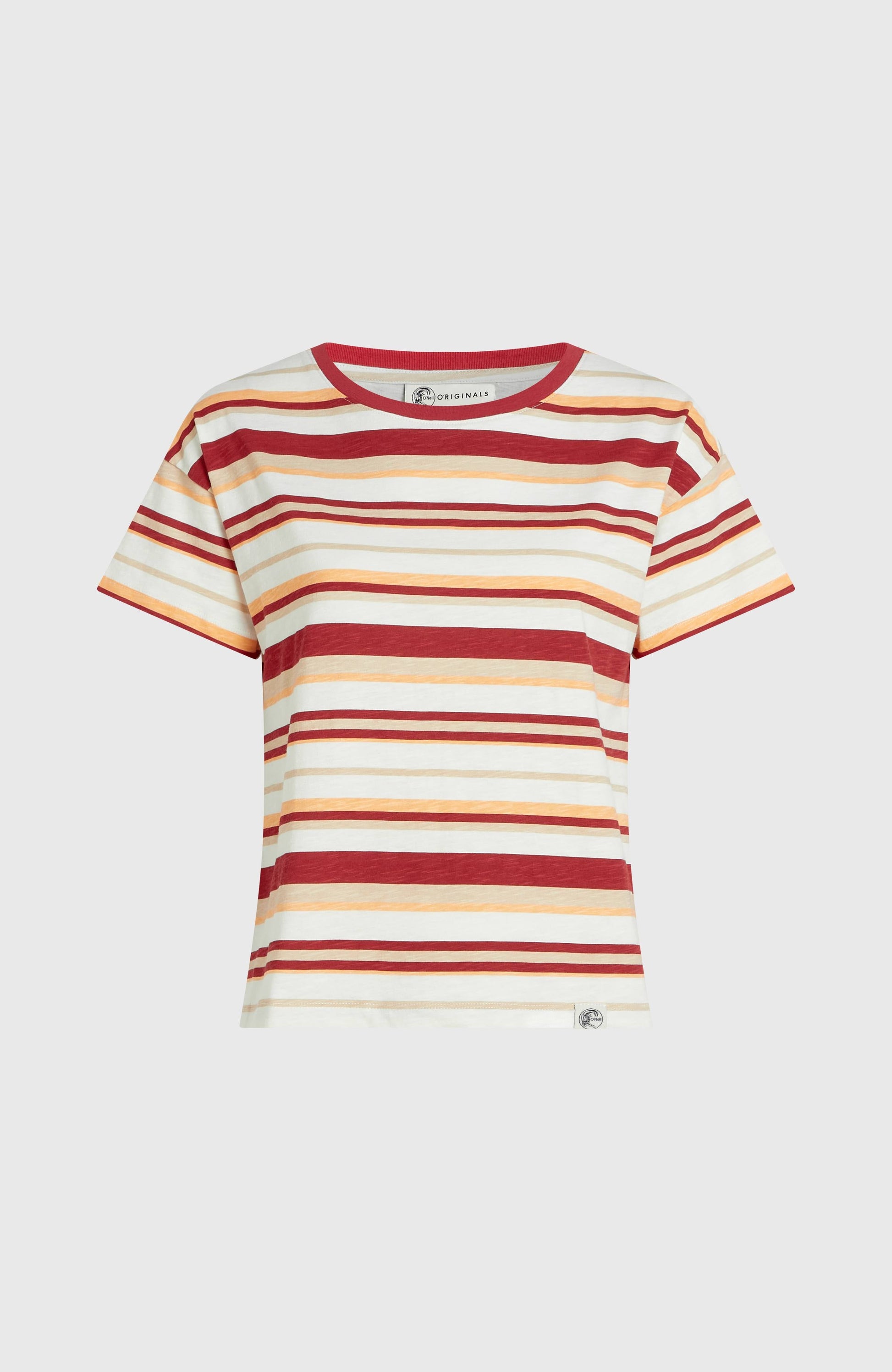 O'Riginals Boxy Stripe T-Shirt Women Beige Originals tee stripe