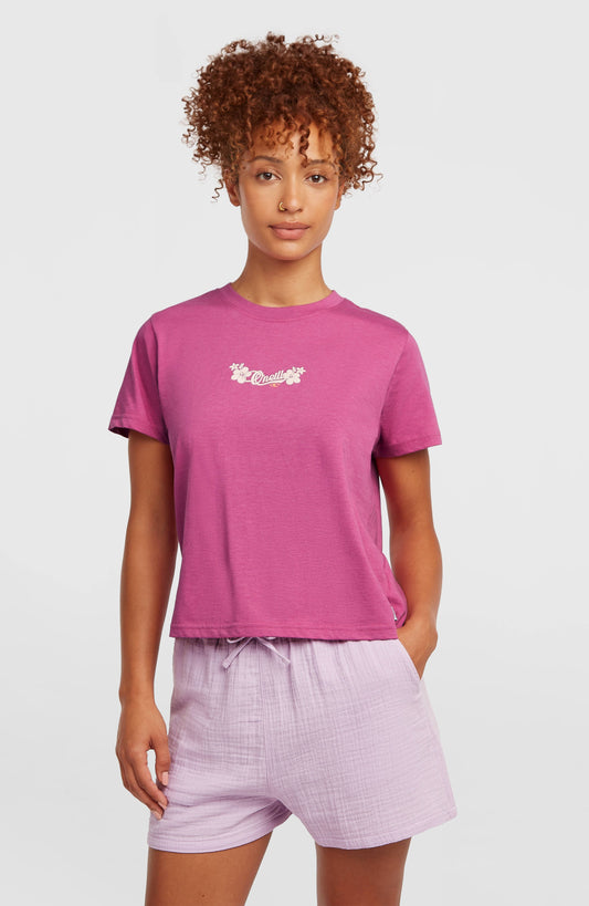 Essentials Script T-Shirt Women Electric Fuschia