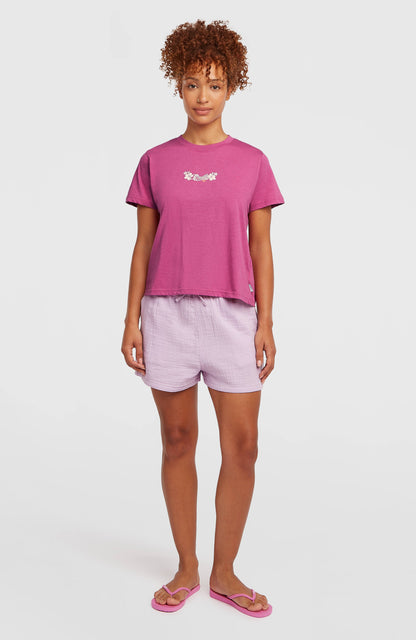 Essentials Script T-Shirt Women Electric Fuschia