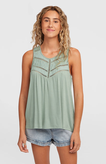 Essentials Tokeena Embroidery Tank Women Marble Arch