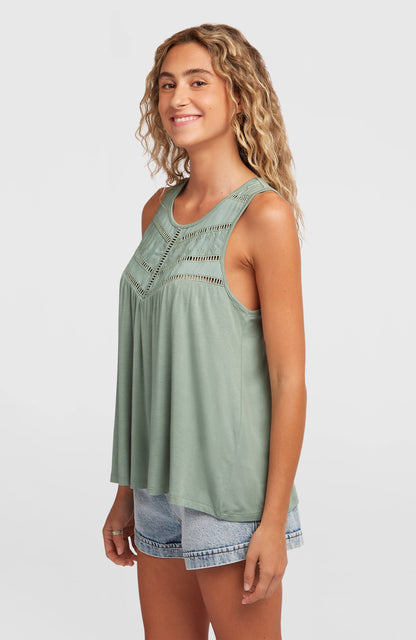 Essentials Tokeena Embroidery Tank Women Marble Arch