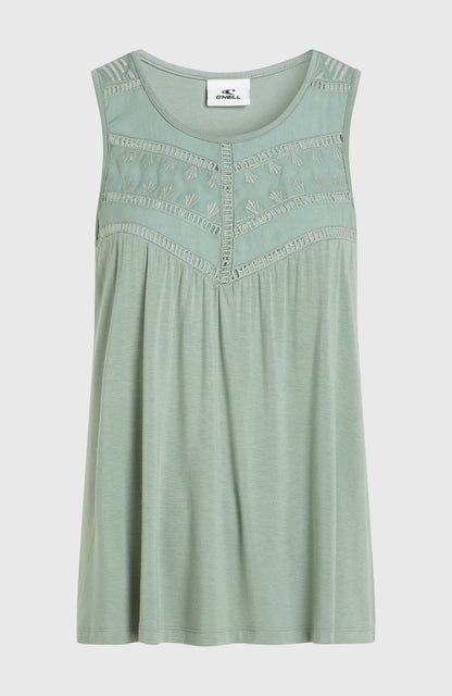 Essentials Tokeena Embroidery Tank Women Marble Arch
