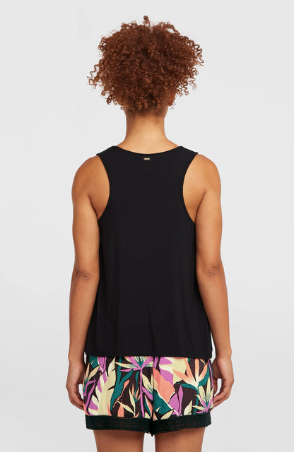Essentials Tokeena Embroidery Tank Women Black Out