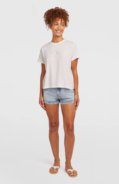 Essentials Script T-Shirt Women Snow White