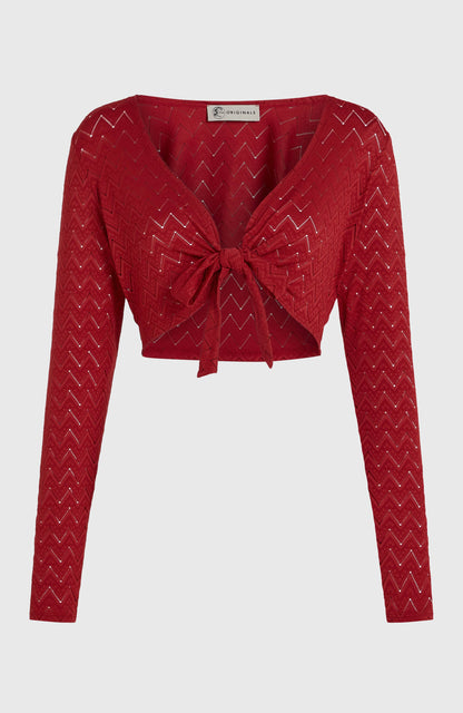 O'Riginals Knotted Long-Sleeve T-Shirt Women Midnight Poppy