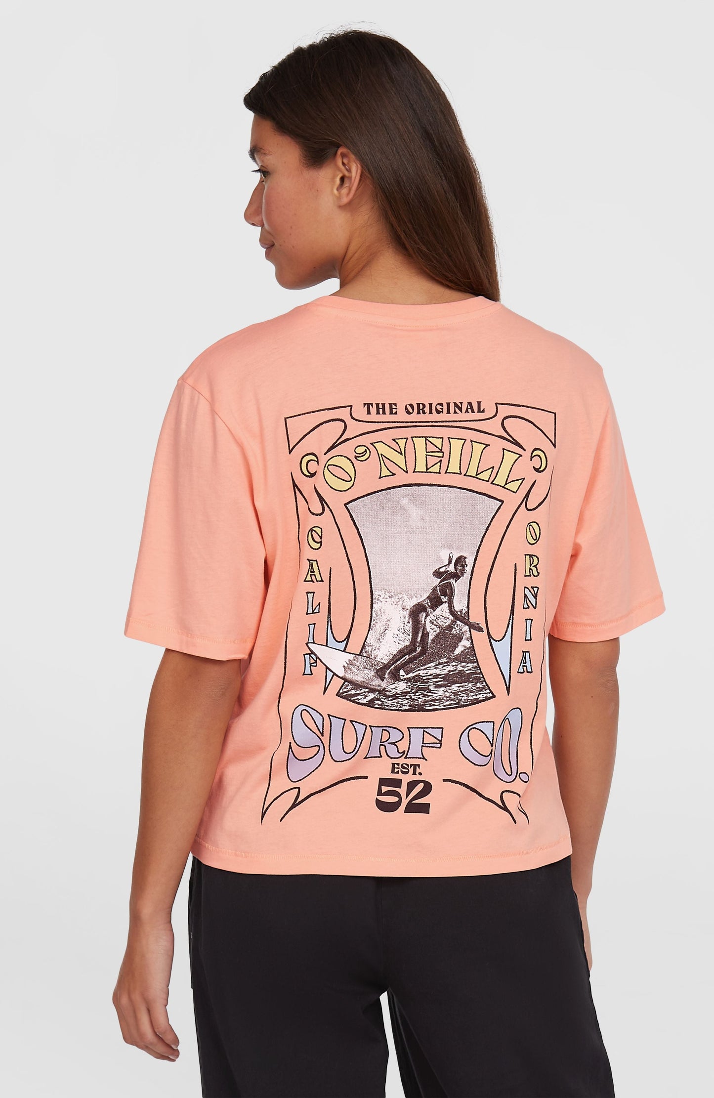 Summer Musthaves Back Print T-Shirt Women Coral Pop