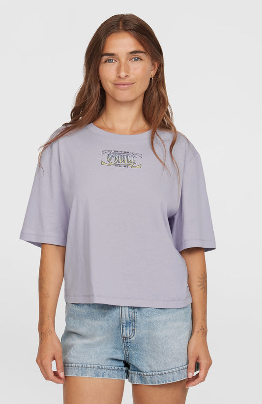 Summer Musthaves Back Print T-Shirt Women Purple Gleam