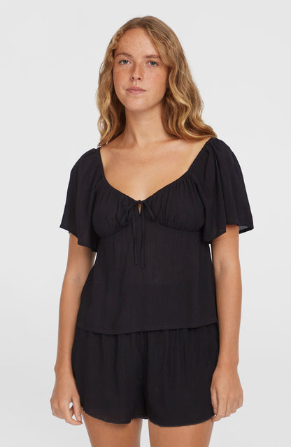 Huges Woven Top Women Black Out
