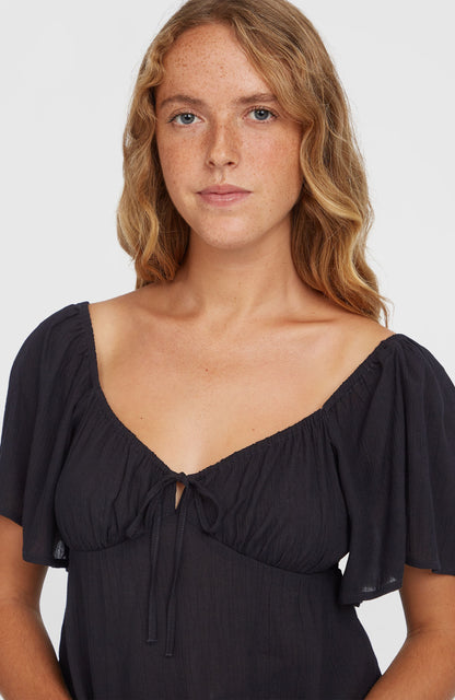 Huges Woven Top Women Black Out