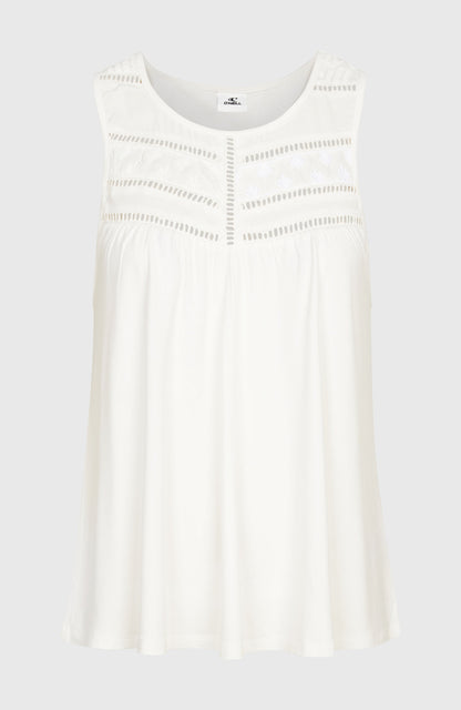 Essentials Tokeena Embroidery Tank Women Snow White