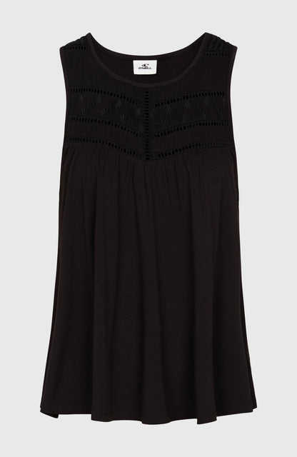 Essentials Tokeena Embroidery Tank Women Black Out