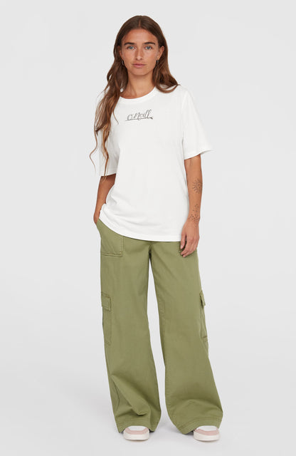 Essentials Script T-Shirt Women Snow White