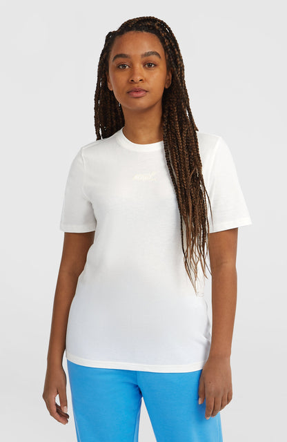 Essentials Script T-Shirt Women Snow White