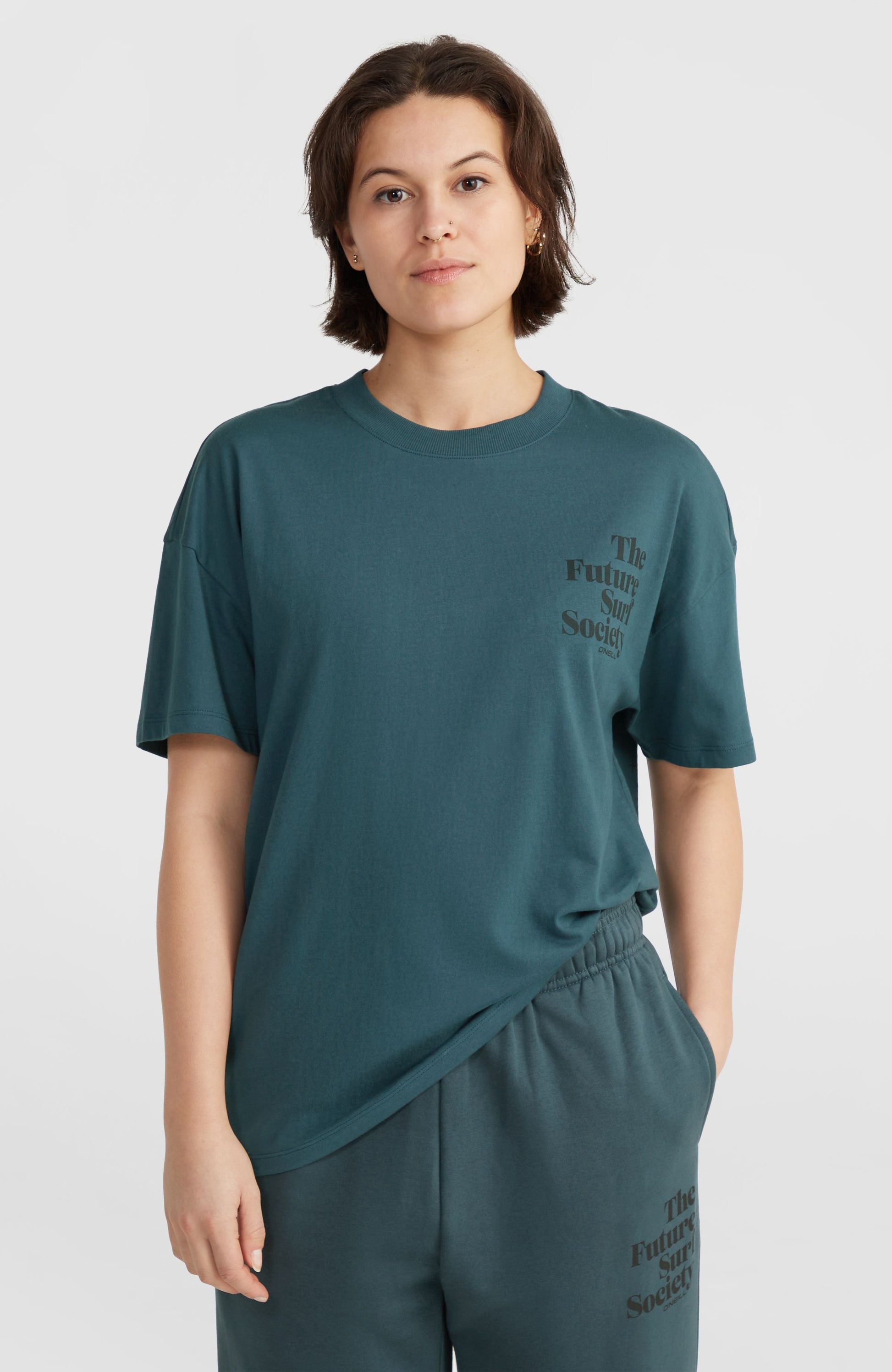 Future Surf Society T-Shirt Women Alma Steel