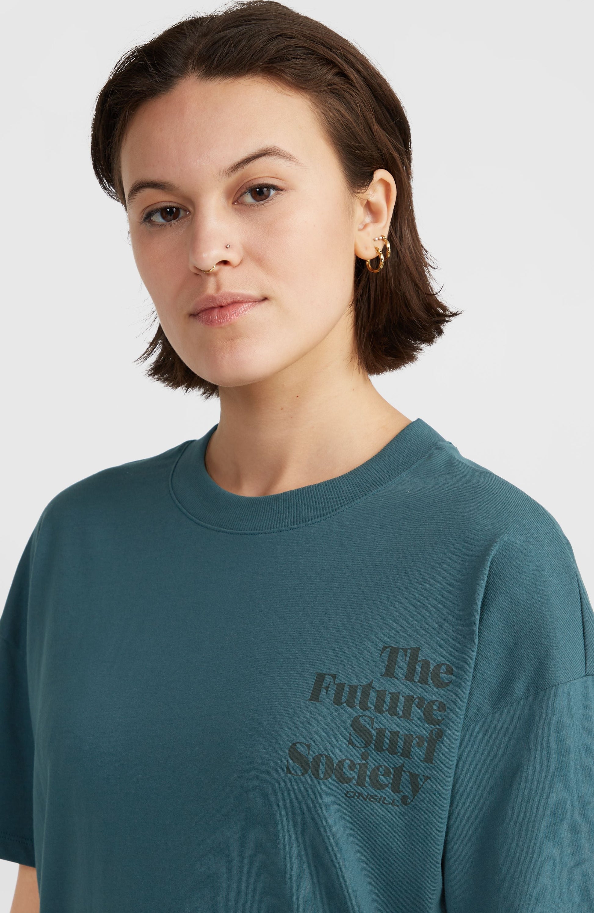 Future Surf Society T-Shirt Women Alma Steel