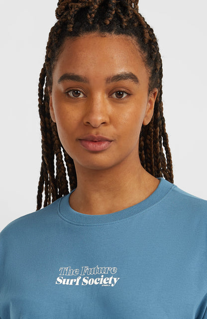 Future Surf Society T-Shirt Women Mozart Blue