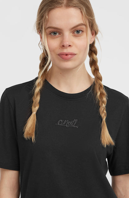 Essentials Script T-Shirt Women Black Out